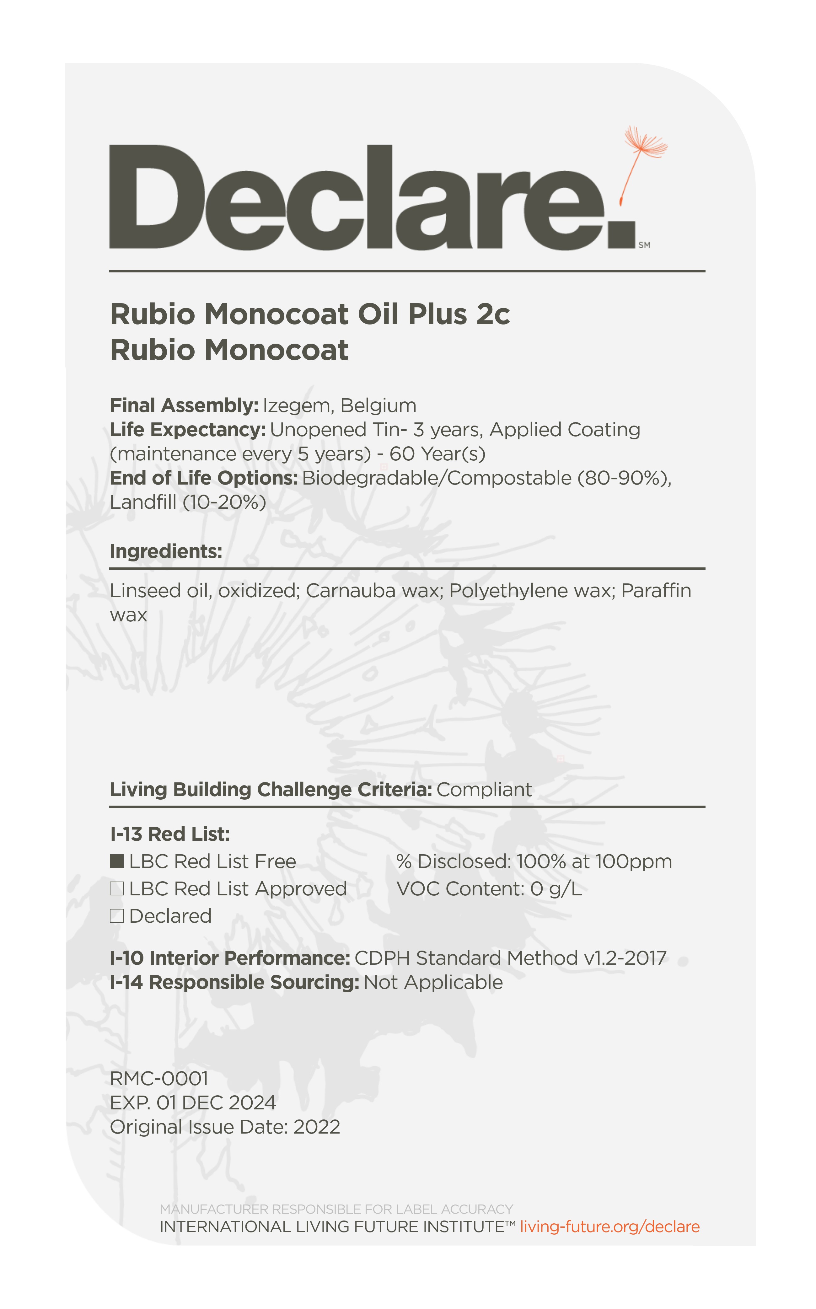 Rubio Monocoat : Oil Plus 2C