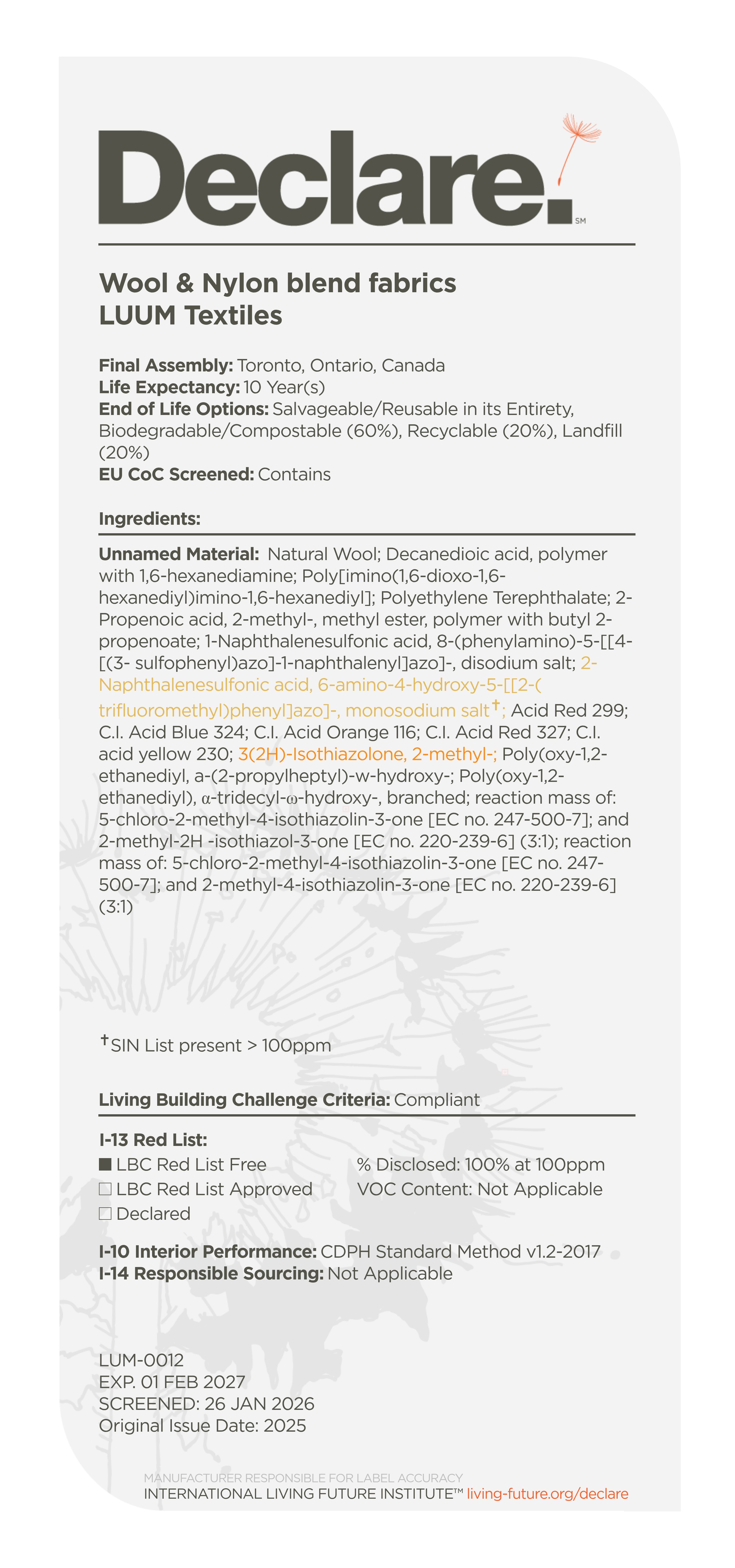 Declare - International Living Future Institute