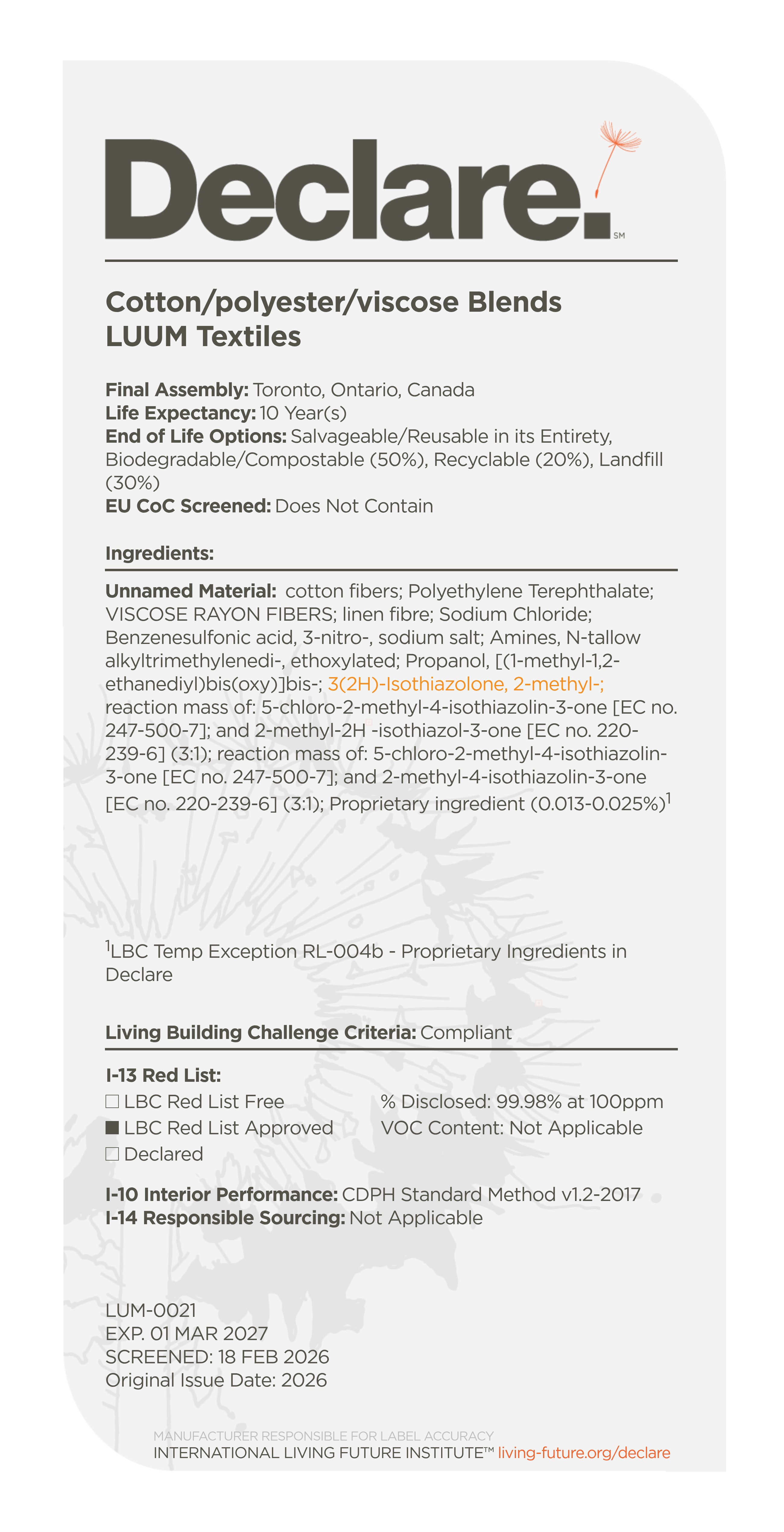 Declare - International Living Future Institute